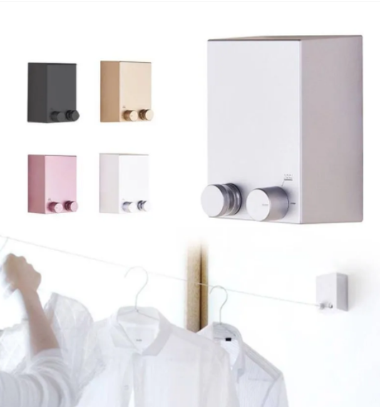 Soga para Colgar la Ropa con Soporte de Pared Regulable